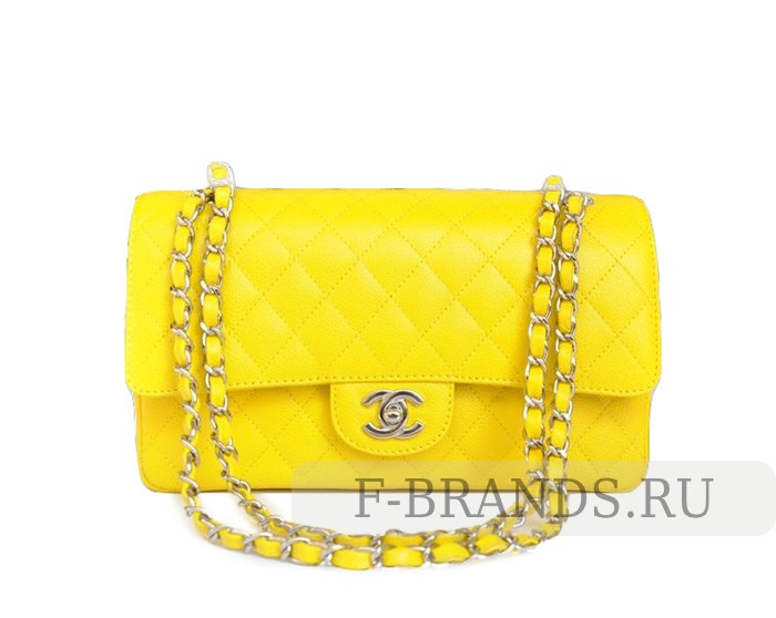 Сумка Chanel Caviar Classic Flap bag бежевая (Premium качество)