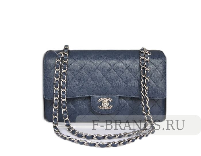 Сумка Chanel Caviar Classic Flap bag черная (Premium качество)