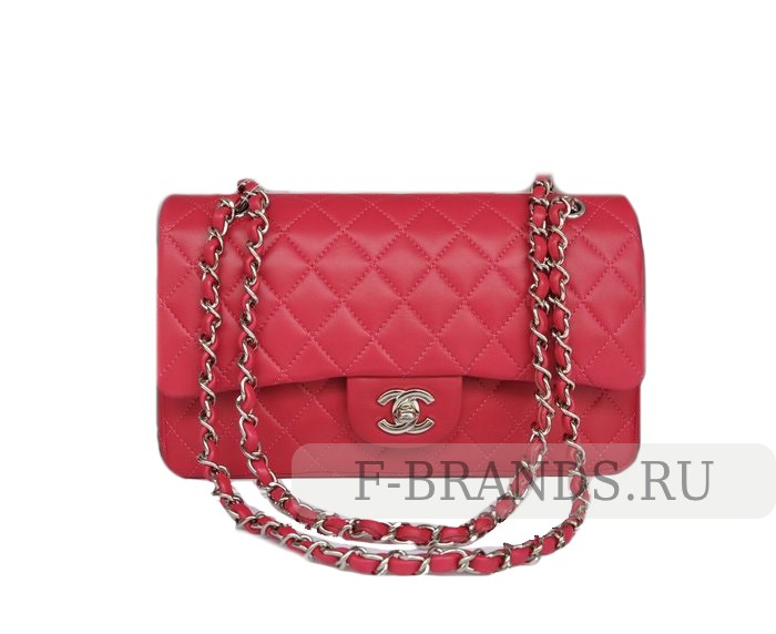 Сумка Chanel Classic Flap bag розовая (Premium качество)