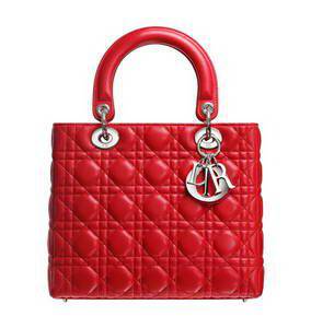 купить красну сумку Lady Dior 24см