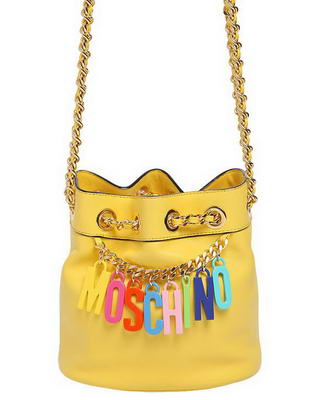 Сумка Moschino Logo Charm Mini Bucket Bag