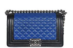 Сумка Chanel Boy Flap Bag 25 см синяя