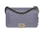 Сумка Chanel Boy Flap Bag 30 см серая