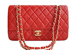 Сумка Chanel Classic Flap Bag 25 см красная