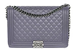 Сумка Chanel Boy Flap Bag 30 см серая